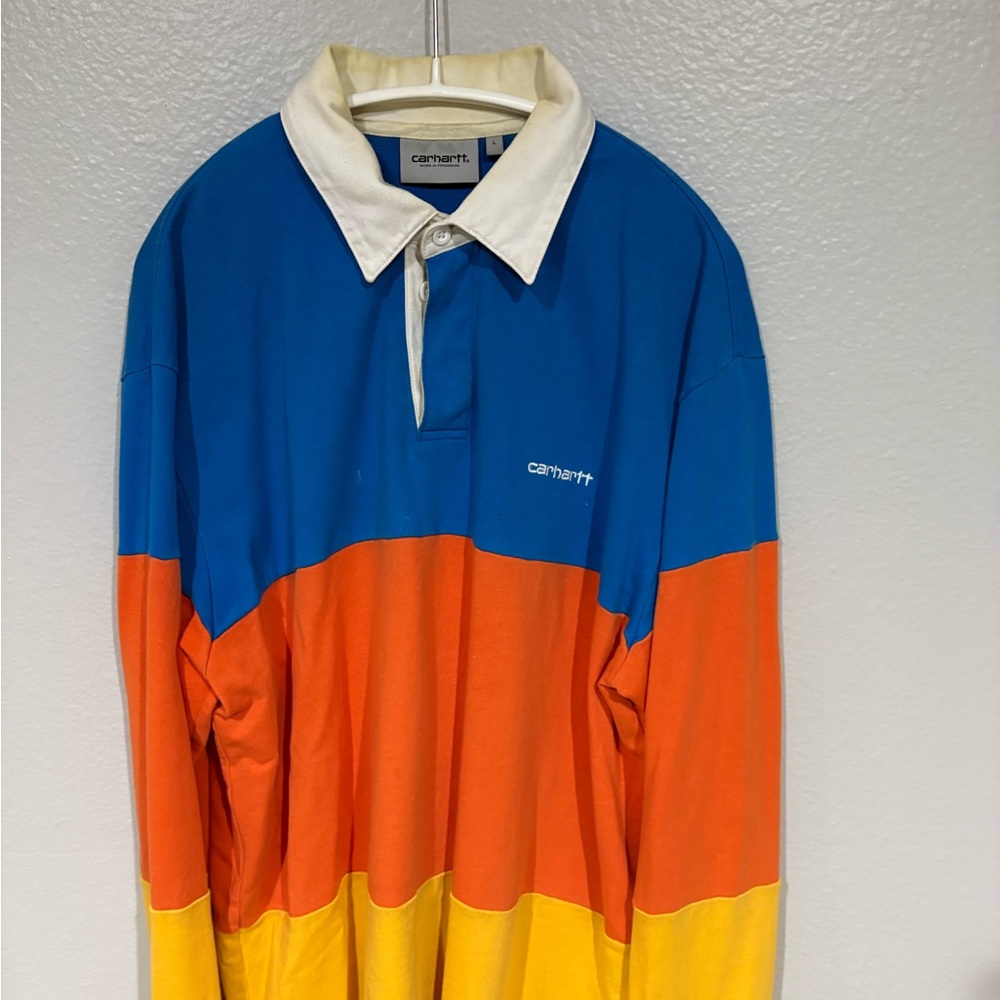Carhartt WIP Newport Rugby Long Sleeve Polo Shirt
